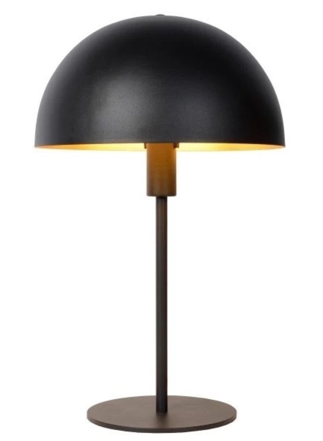 LED Tafellamp - Ø 25 cm - 1xE14 - Zwart