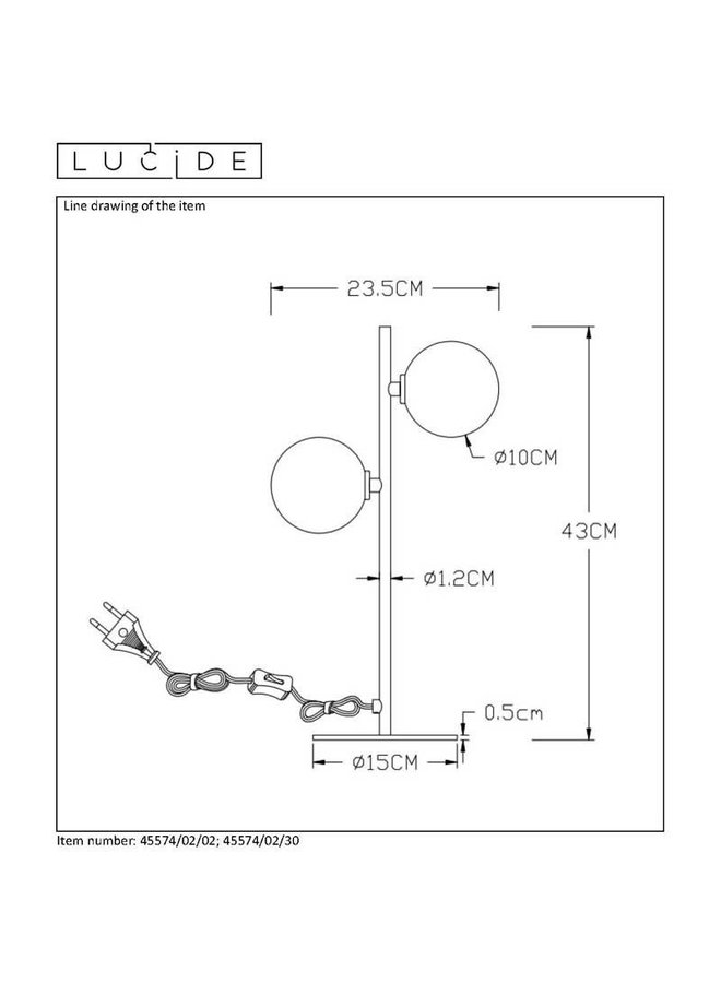 LED Tafellamp TYCHO mat goud - 2x G9 fitting - Fumé