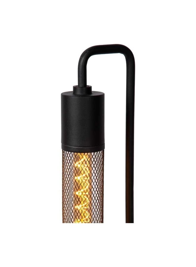 LED Vloerlamp CALIXT zwart - 2x E27 fitting - dimbaar