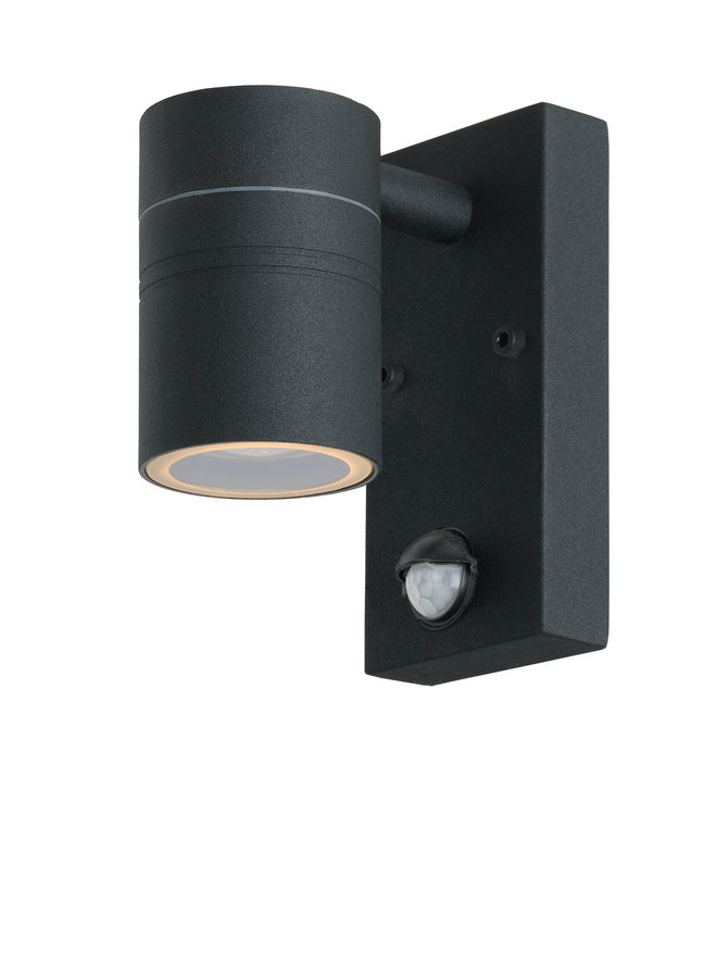 LED Wandlamp ARNE zwart - 5W 2700K  - incl. bewegingssensor