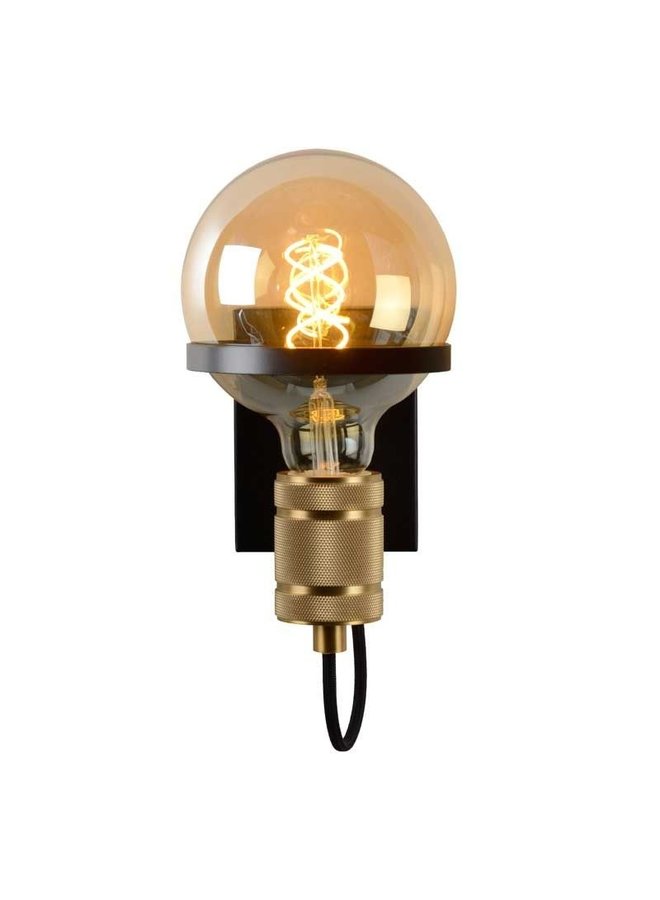 LED Wandlamp OTTELIEN zwart - 1x E27 fitting