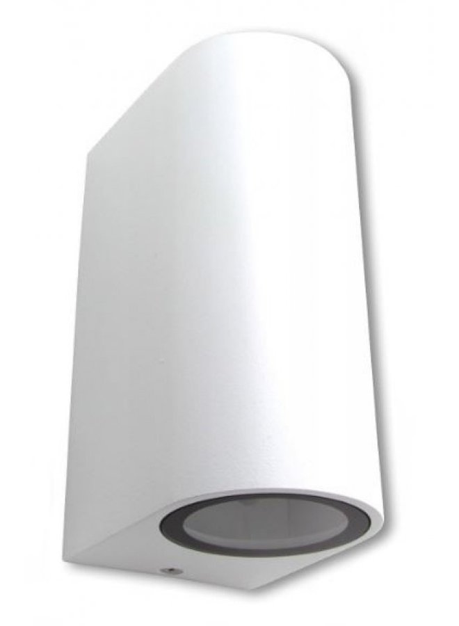 LED Wandlamp rond wit - GU10 fitting - IP44 - Geschikt voor 2 GU10 spots