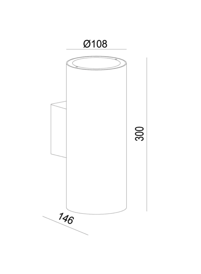 LED Wandspot buiten VOLANTIS - Zwart - 2xE27 - 40W - IP54