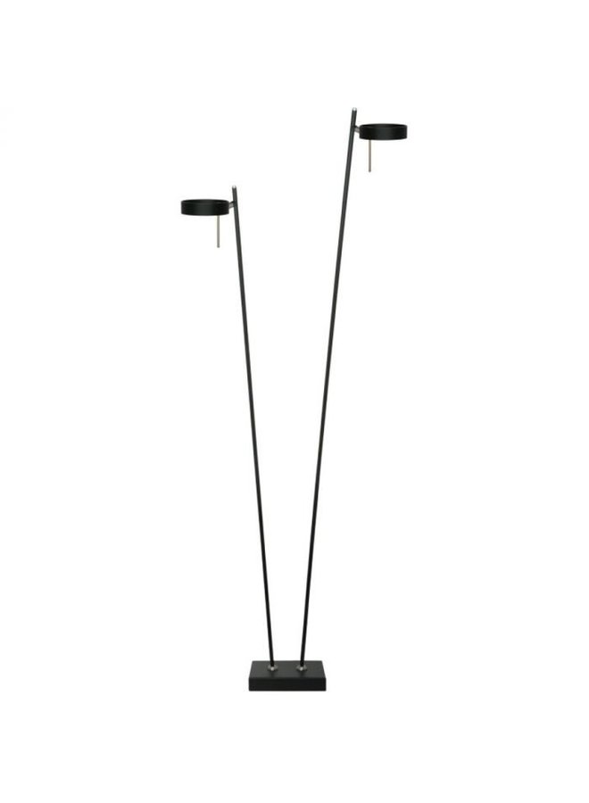 Vloerlamp - Bling - 2-lichts - zwart - 139cm