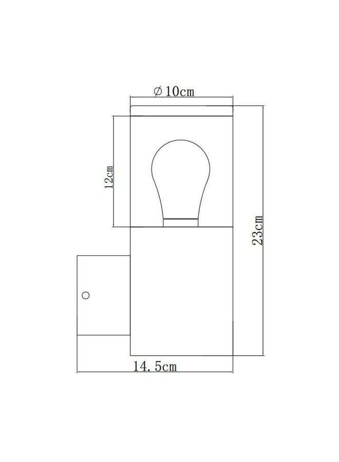 Wandlamp Buiten FEDOR - 1xE27 - IP44 - Mat chroom