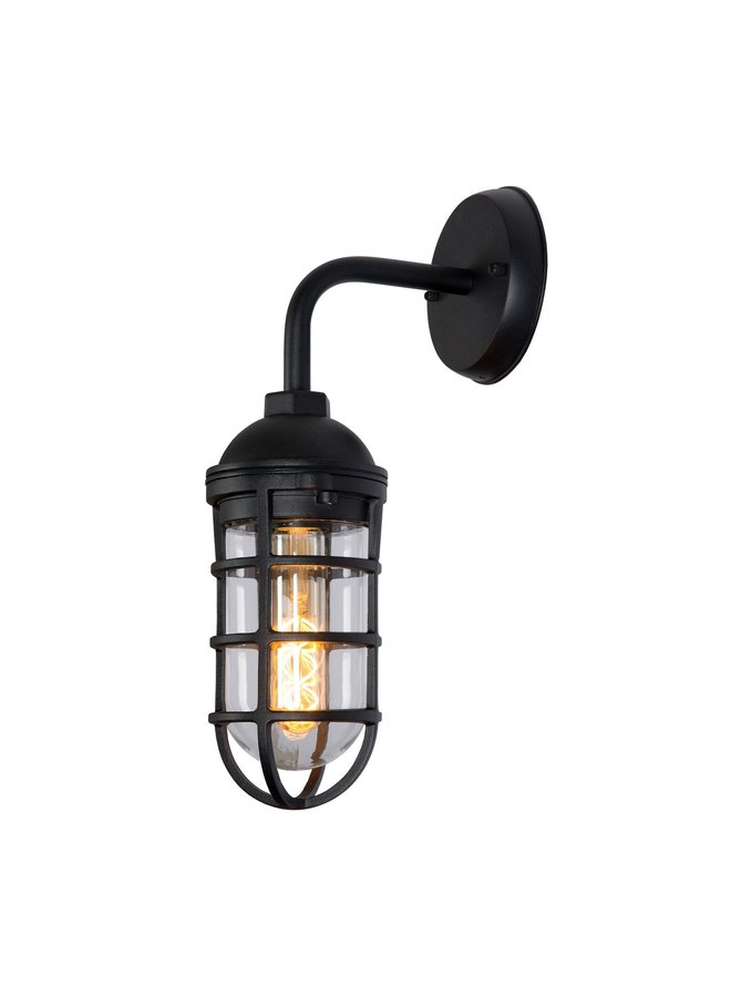 Wandlamp Buiten LIMAL - 1xE27 - IP44 - Mat zwart