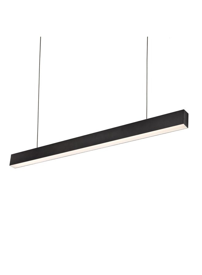 LED Hanglamp zwart - 4000K helder wit licht - 63W - Up and down light - 168cm lang