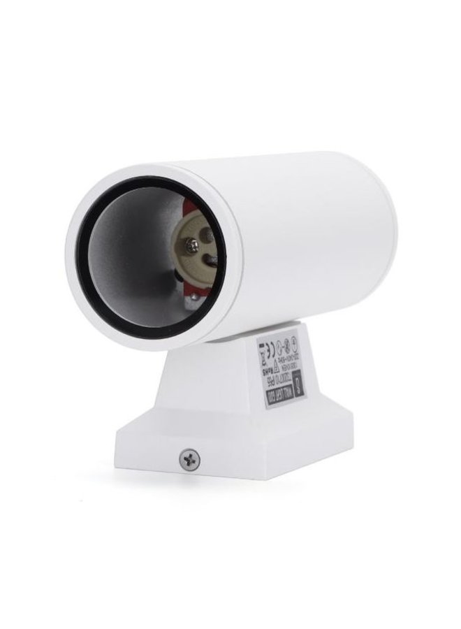 LED GU10 ronde wandlamp wit IP65 - Dubbelvoudig voor 2 LED GU10 spots