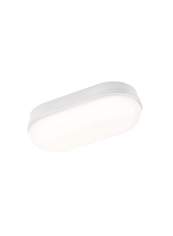 LED opbouwlamp Ovaal - 8W 4000K - IP54 spatwaterdicht