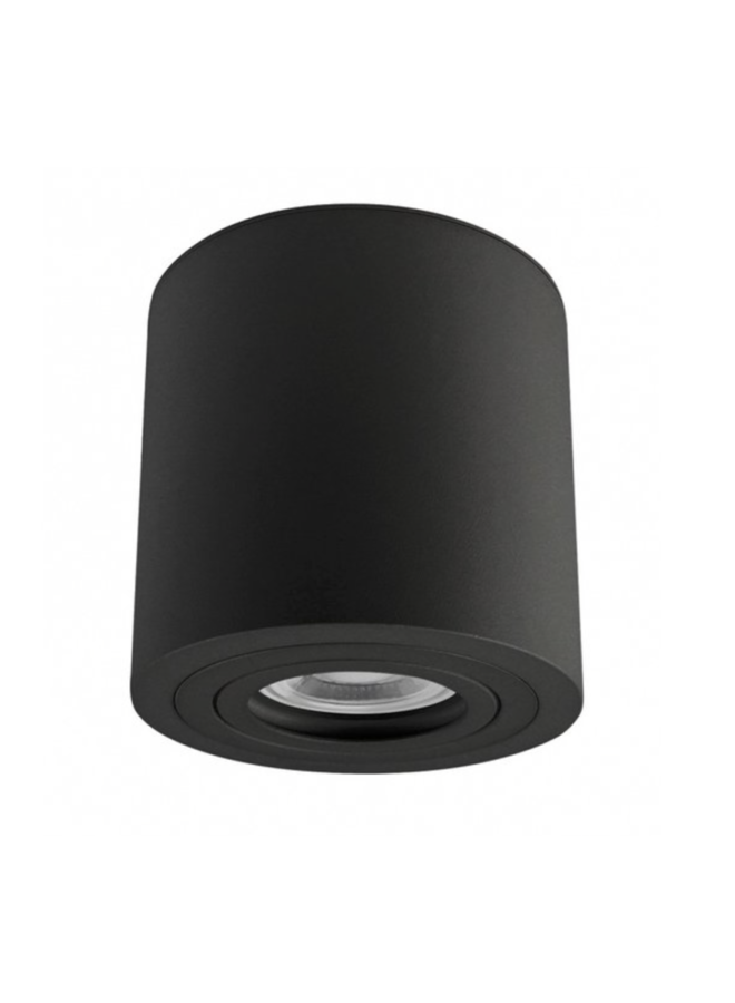 WiFi LED plafondspot IP65 - Tube rond Zwart - met GU10 fitting - Bediening met de app