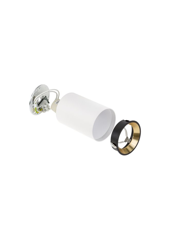 LED plafondspot CHLOE MINI - 1x GU10 aansluiting - Wit/goud