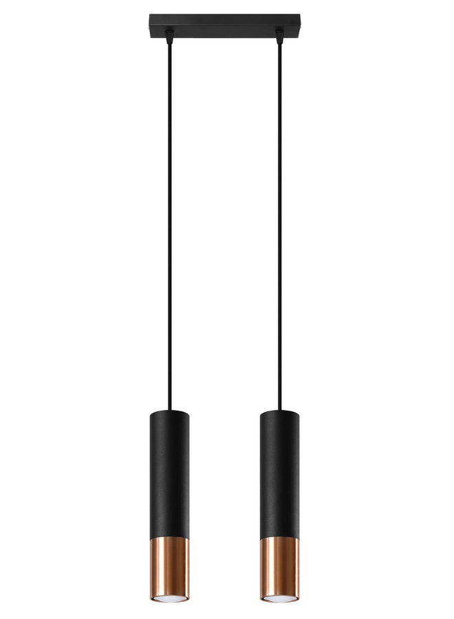 Hanglamp LOOPEZ 2 zwart/koper