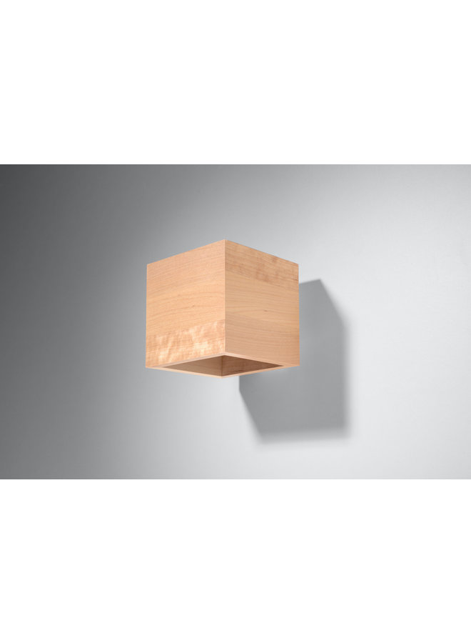 Wandlamp QUAD natuurlijk hout