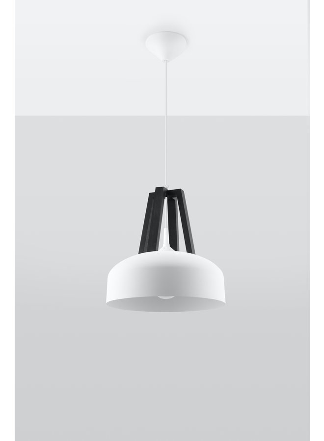 Hanglamp CASCO wit/zwart