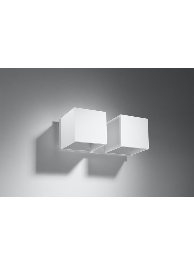 Wandlamp QUAD 2 wit