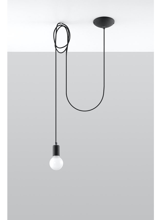 Hanglamp EDISON 1 zwart