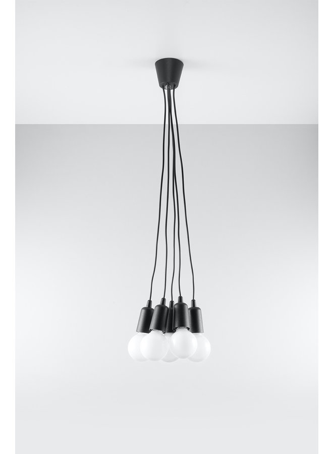 Hanglamp DIEGO 5 zwart