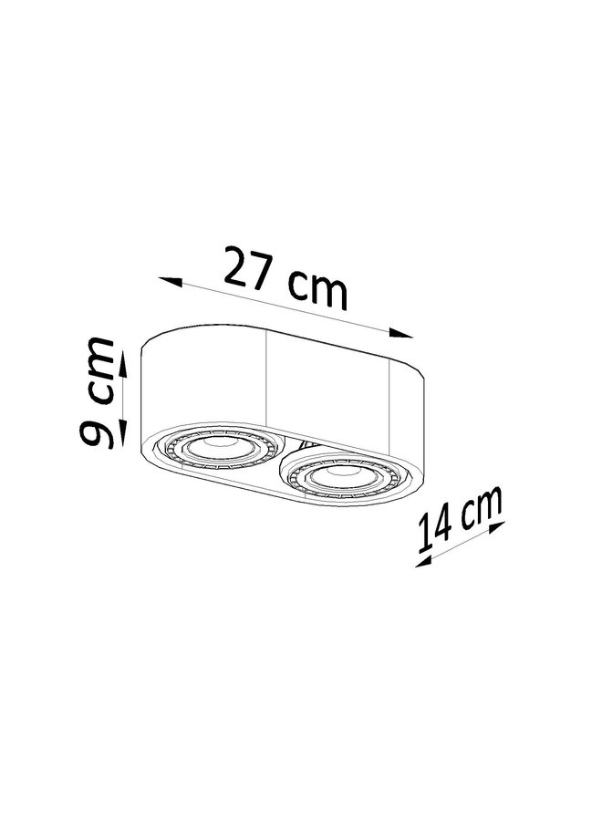 Plafondspot BASIC 2 beton