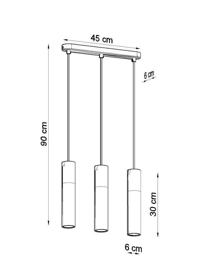 Hanglamp BORGIO 3L wit