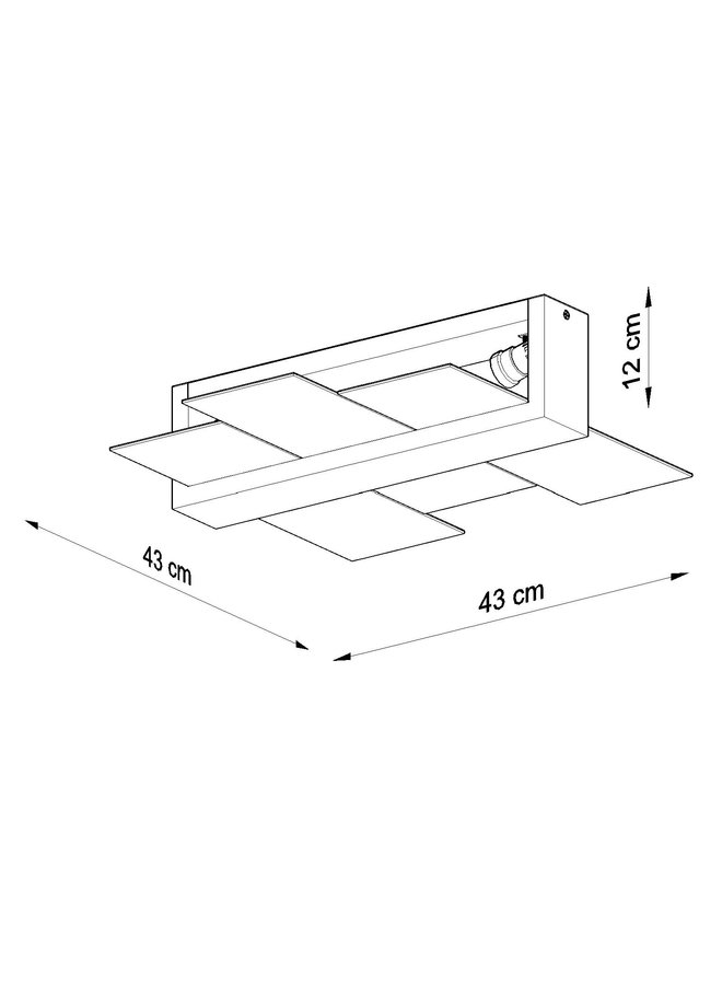 Plafondspot FENIKS 2 Wengé hout