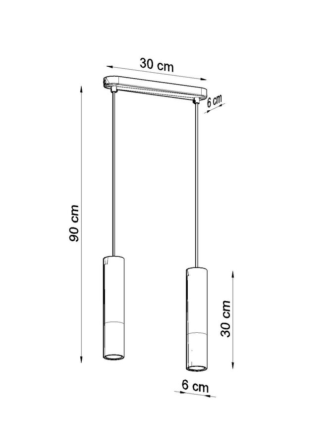 Hanglamp PABLO 2 zwart