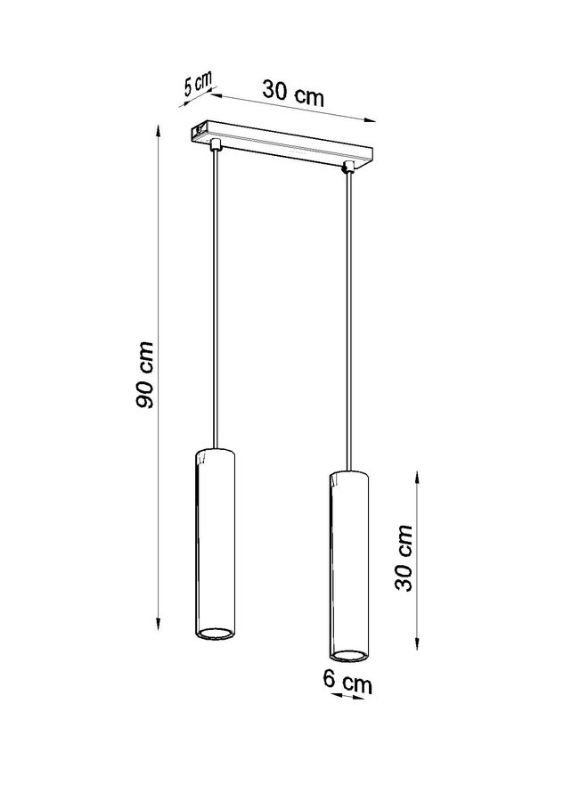 Hanglamp LAGOS 2 zwart