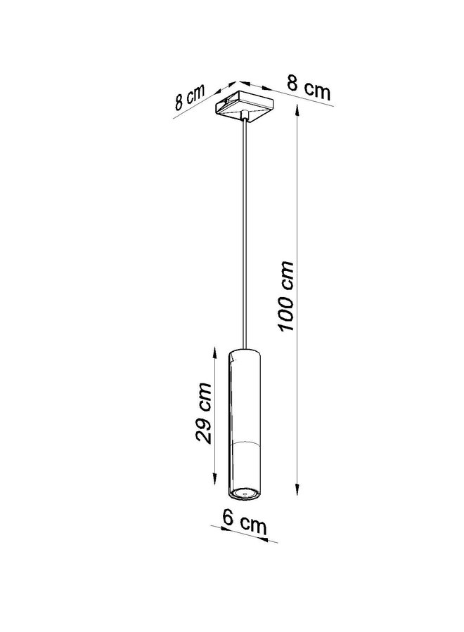 Hanglamp LOOPEZ 1 zwart/chroom