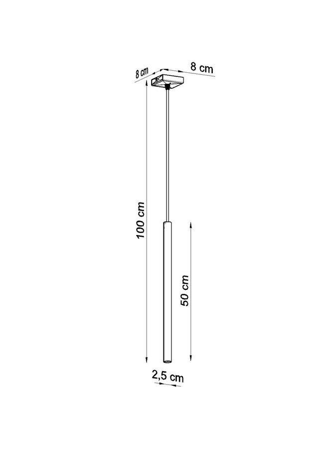 Hanglamp PASTELO 1 zwart