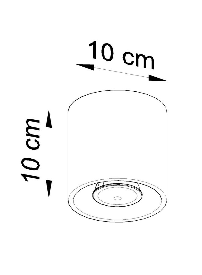 Plafondspot ORBIS 1 zwart