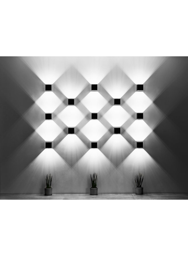 Wandlamp QUAD 1 grijs