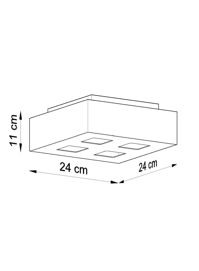 Plafondspot MONO 4 wit