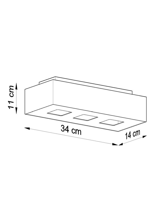 Plafondspot MONO 3 zwart