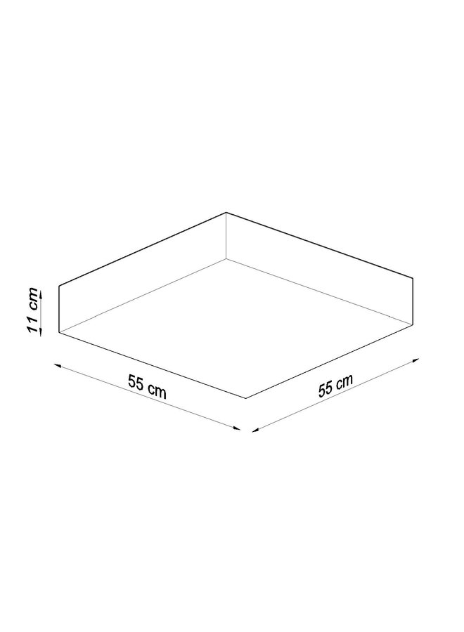 Plafondspot HORUS 55 zwart