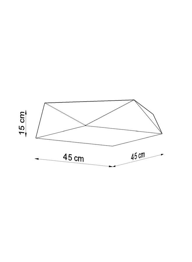 Plafondspot HEXA 45 zwart