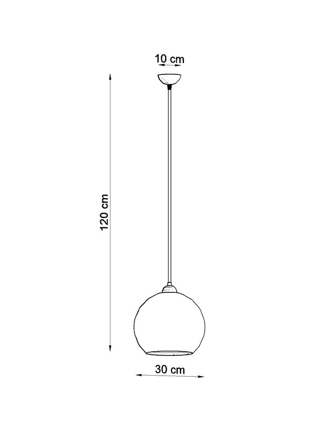 Hanglamp BALL transparent