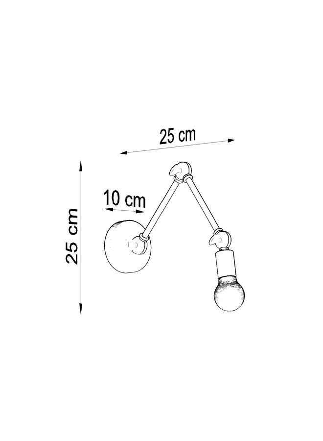 Wandlamp STARK zwart