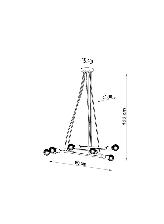 Hanglamp ASTRAL 6 zwart