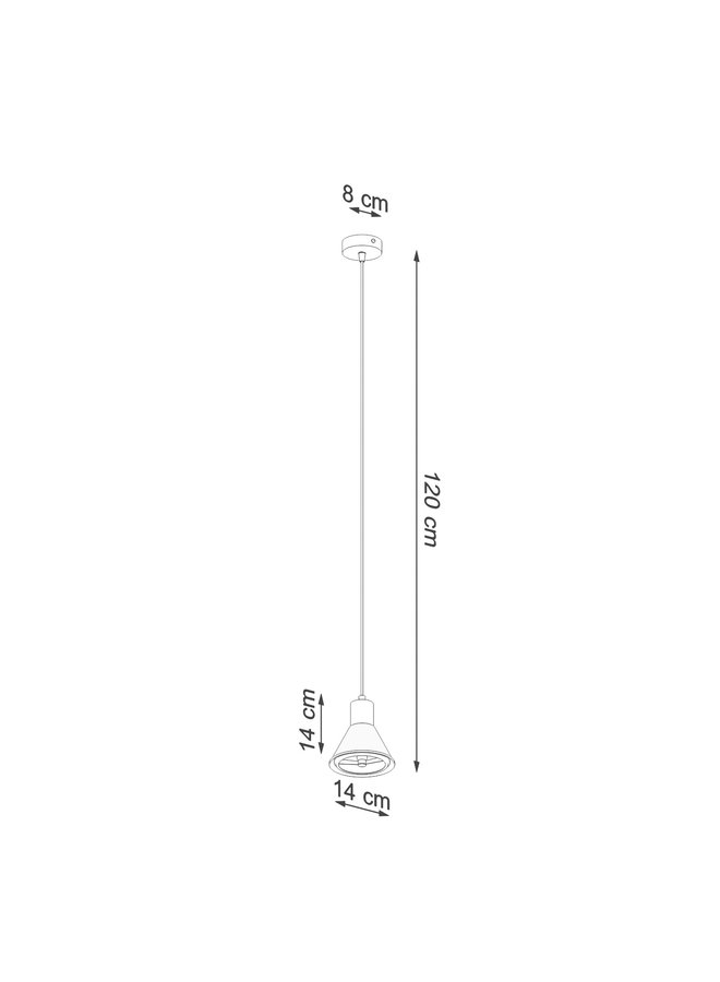 Hanglamp TALEJA 1 zwart - GU10 AR111 aansluiting