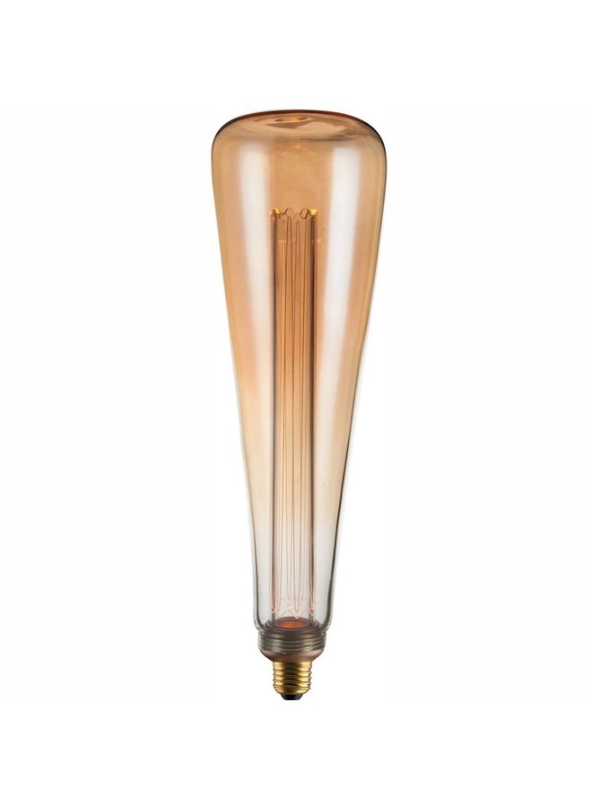 LED Lamp E27 - 5W - Gold - 9x31cm - 1800K - 3 standen