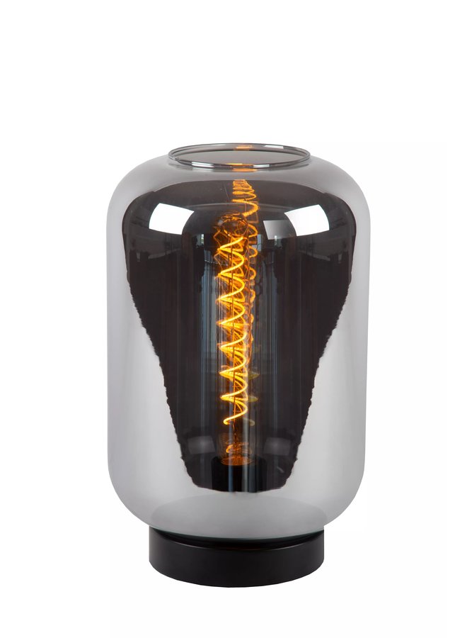 LED Tafellamp - JOANET - Ø 22 cm - 1xE27 - Fumé smoked glas