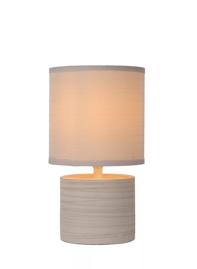 LED Tafellamp - Ø 14 cm - 1xE14 - Beige