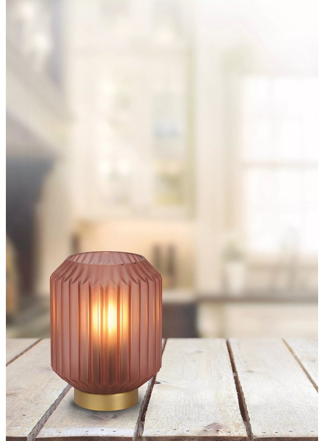 LED Tafellamp - Ø 13 cm - 1xE14 - Roze