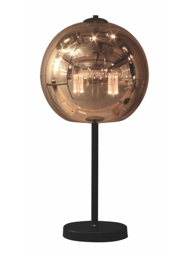 Tafellamp Visiera 30cm Zwart/Smoke Glas