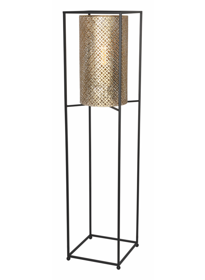 Vloerlamp Petrolio 152cm Zwart / Goud