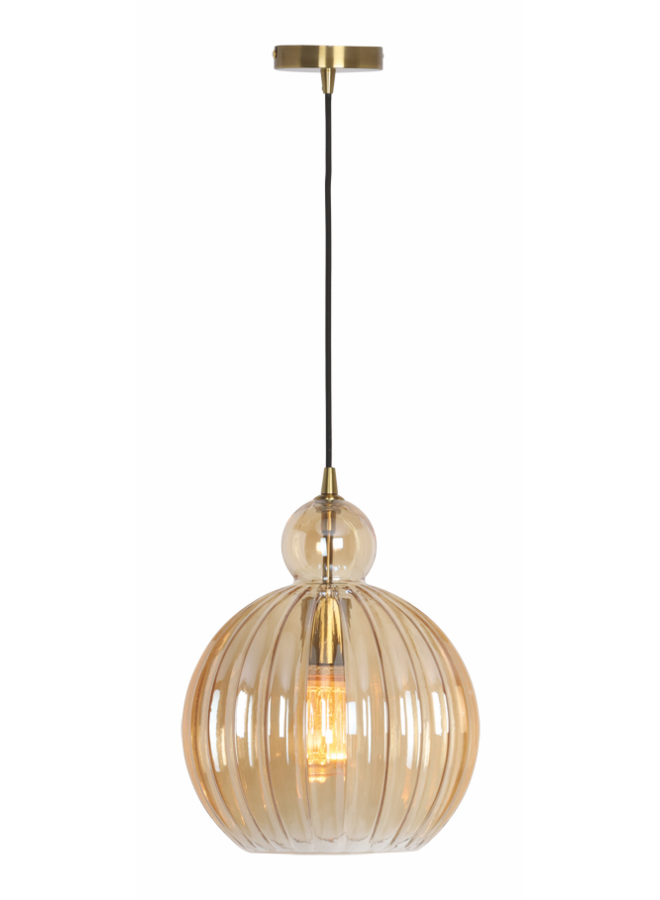 Hanglamp Gloriana Ø 28cm Amber Glas