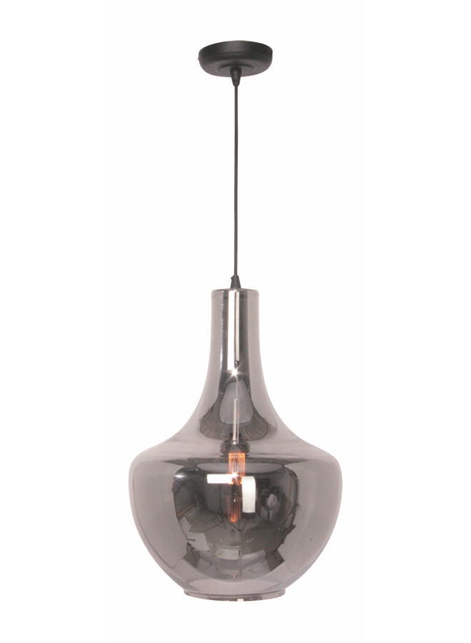 Hanglamp Zaino Zwart met Smoke Glas