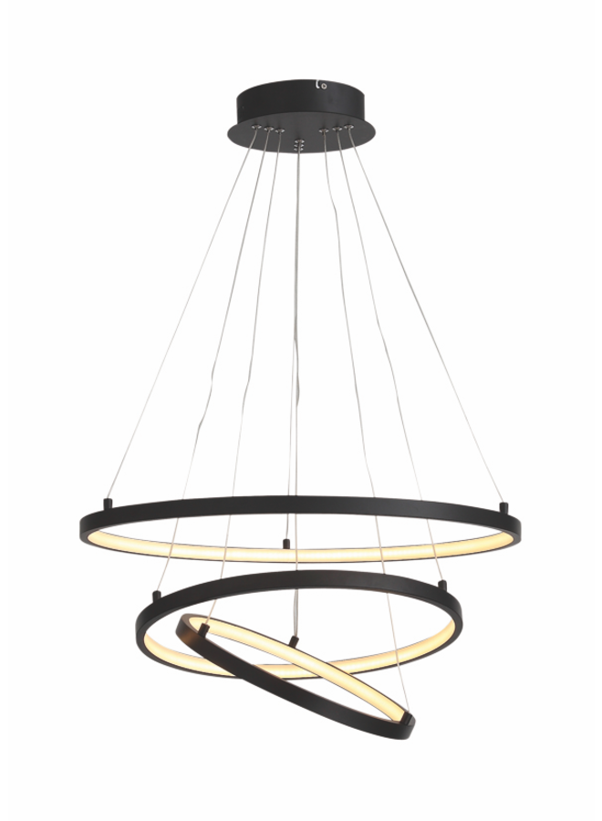 Hanglamp Dione 60cm 55W Zwart
