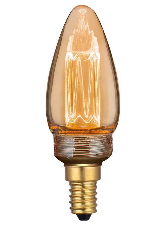 LED Lamp E14 - 5W - Gold - 1800K - 3 standen memory