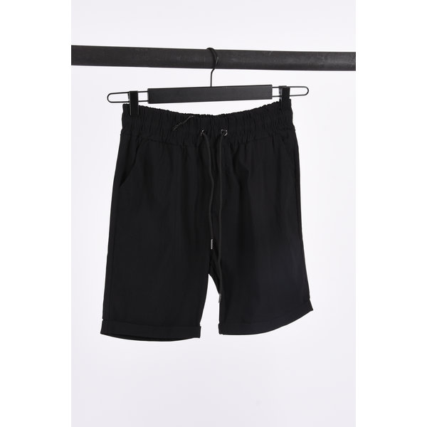 Y UP Summer “cem” stretch shorts Black