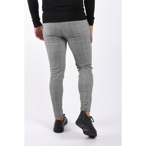 Y Stretch pantalon checkered Grey